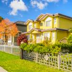 Colorful home in suburbs