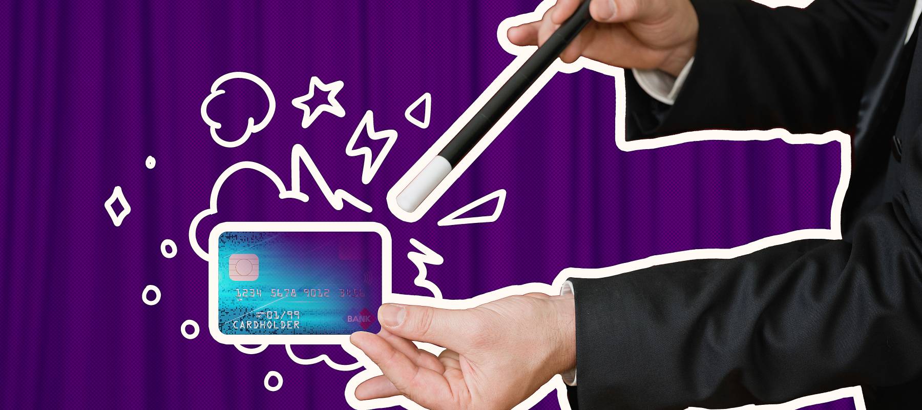 Illustration of cutting credit card debt