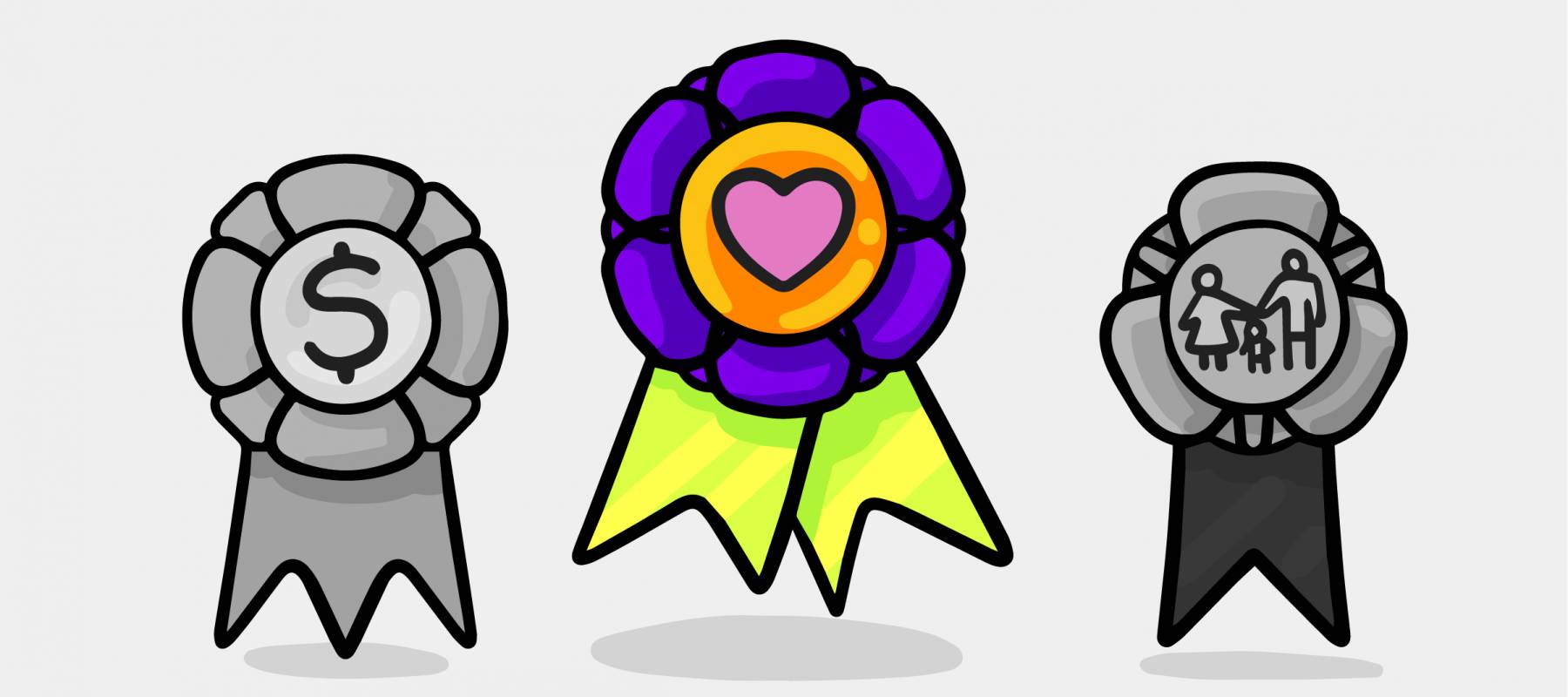 Life insurance ribbons and awards