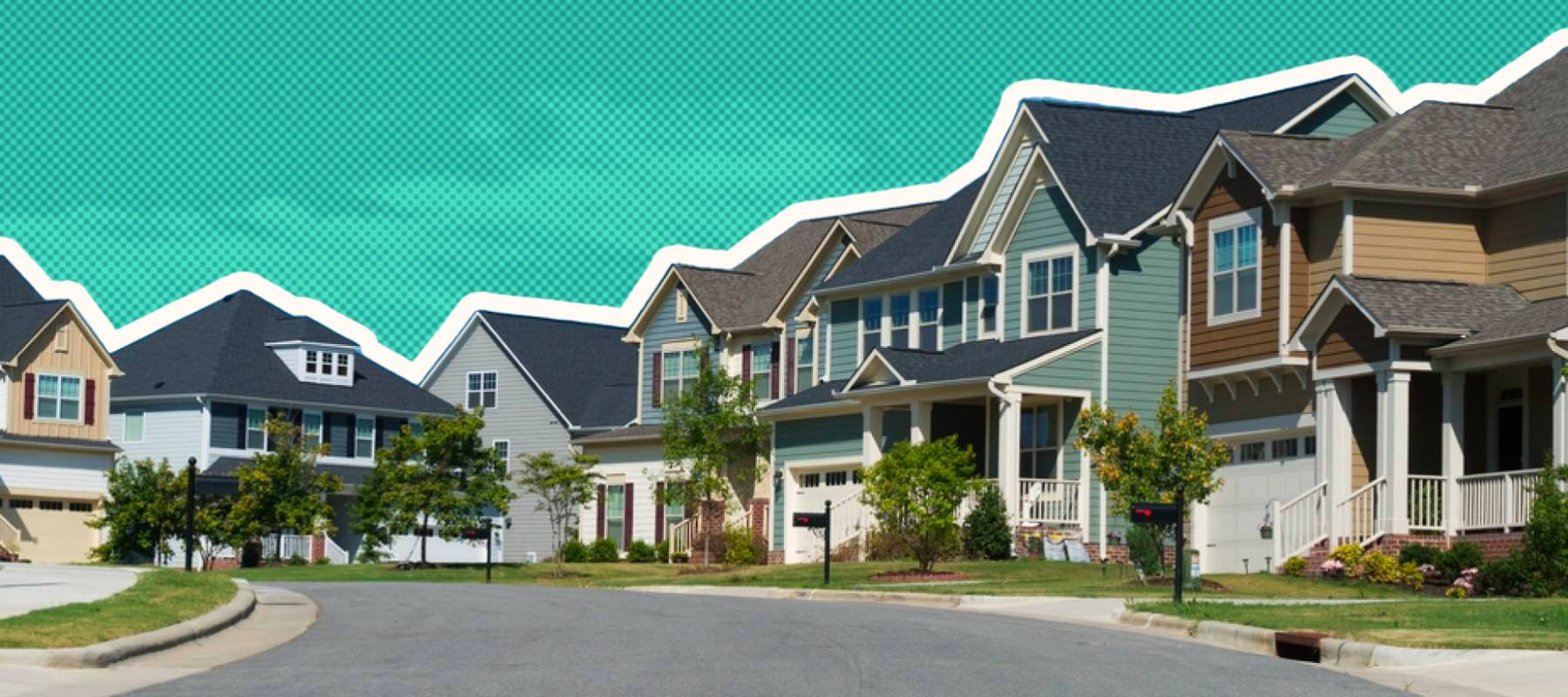 Street of residential houses