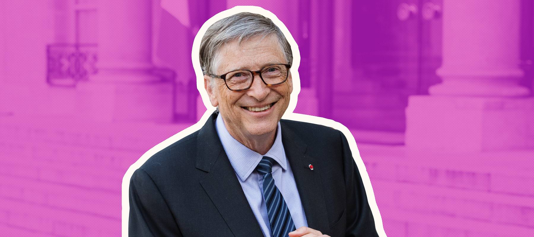 Bill Gates at the Elysee Palace to encounter the french president to speak about Bill & Melinda Gates Foundation