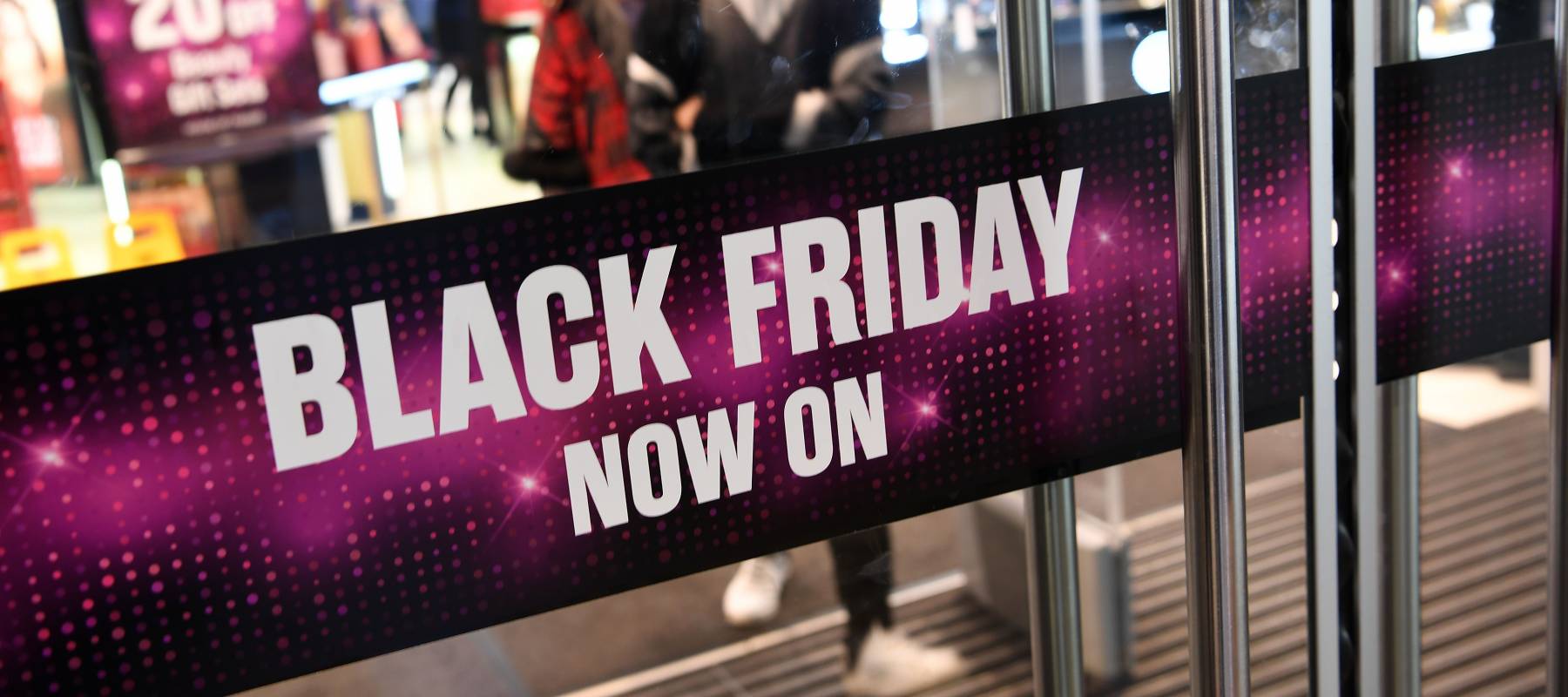 Black Friday sign at a store on Nov. 26, 2019