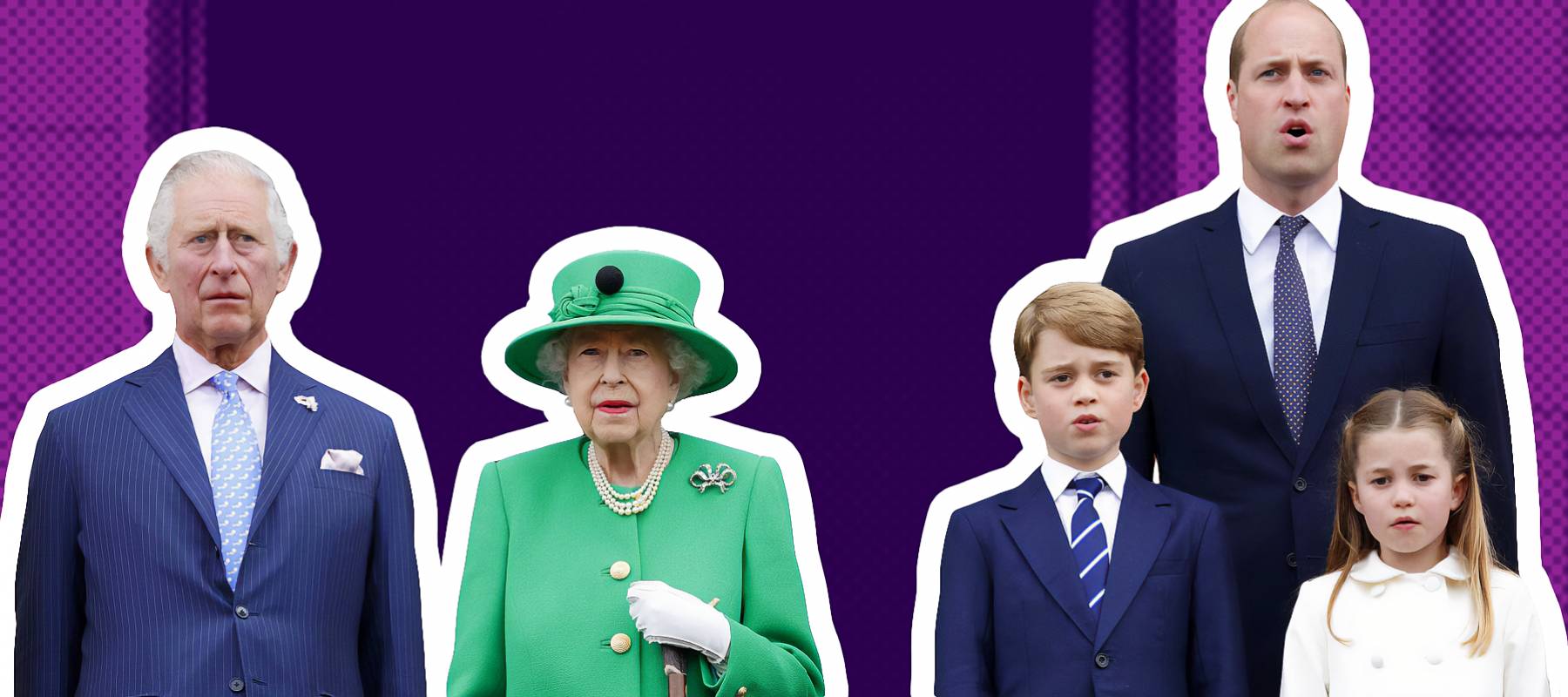 Queen Elizabeth II with her family