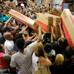 Customers fight over TVs