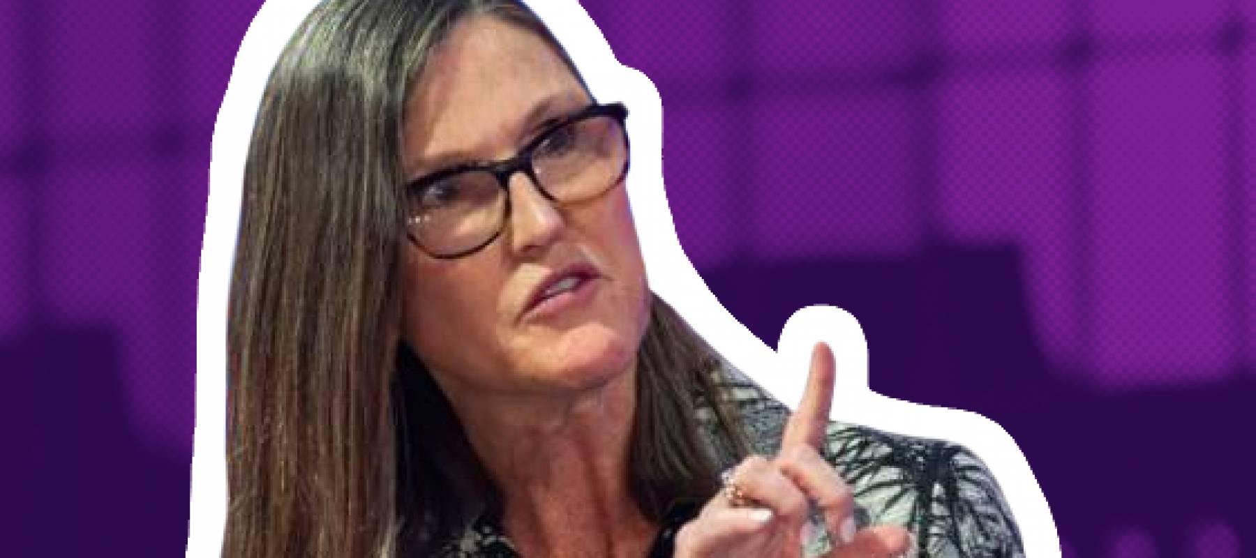 CEO & Chief Investment Officer of ARK Invest, Cathie Wood, addresses the audience at Altice Arena Centre Stage during the second day of the Web Summit 2022 in Lisbon.