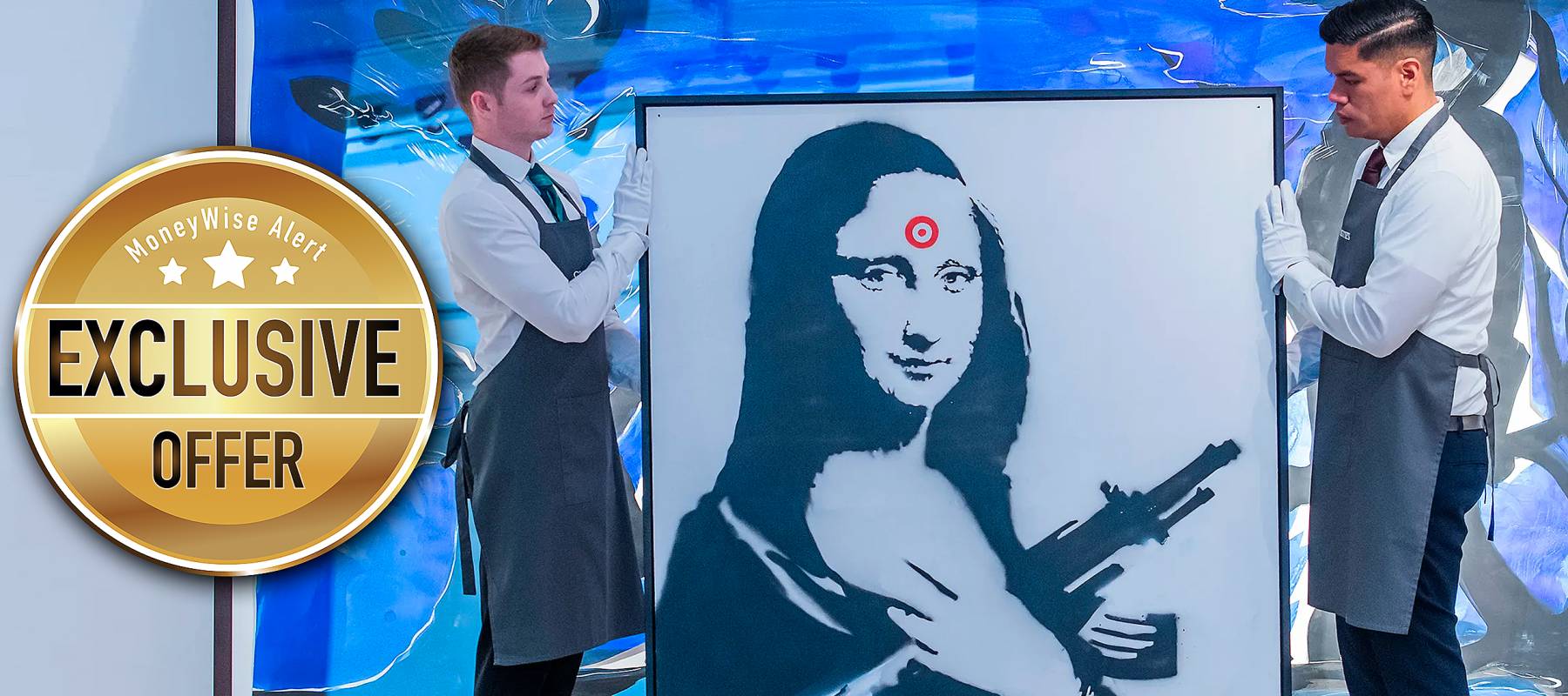 Mona Lisa print being moved