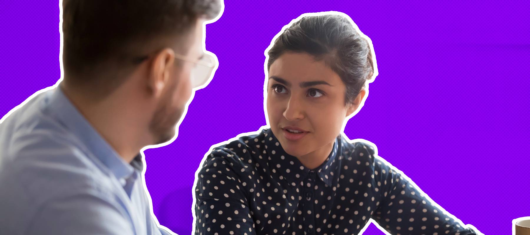 Couple having conversation