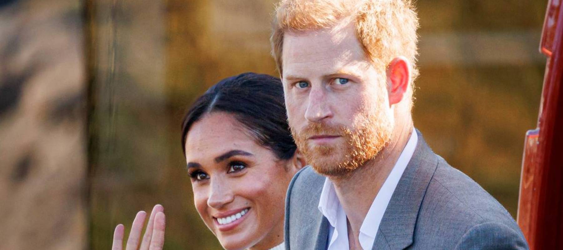 Harry and Meghan on a boat