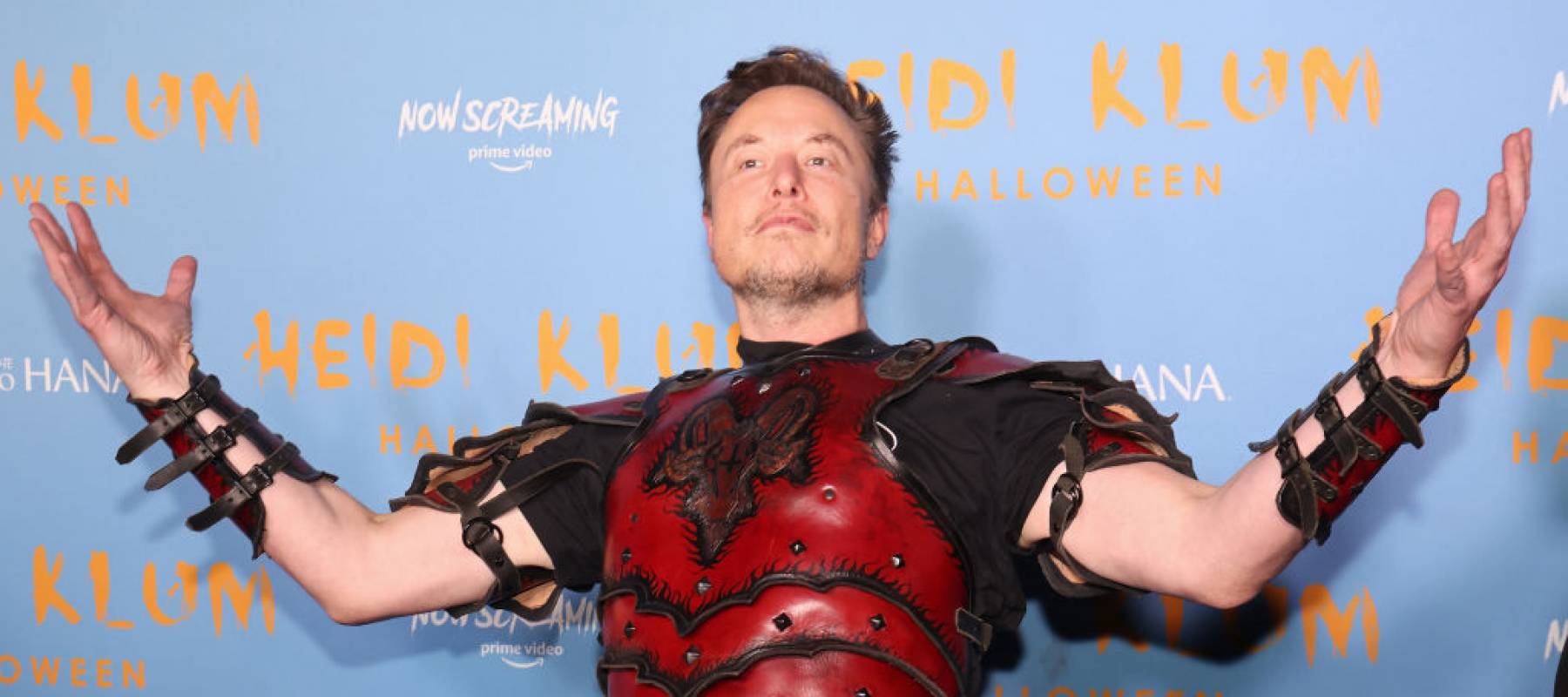 Elon Musk attends Heidi Klum's 2022 Hallowe'en Party at Sake No Hana at Moxy LES on October 31, 2022 in New York City.