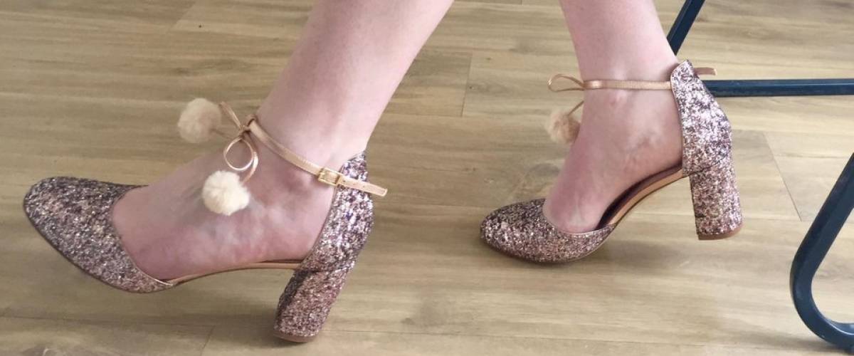 Sparkly wedding shoes