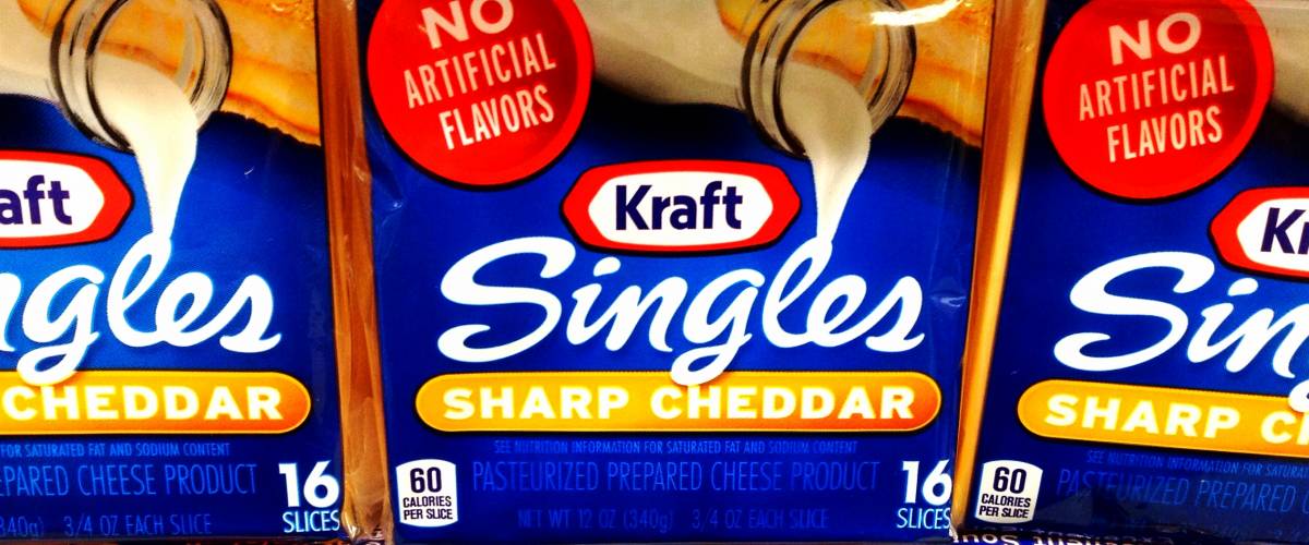 Kraft Singles sharp cheddar cheese
