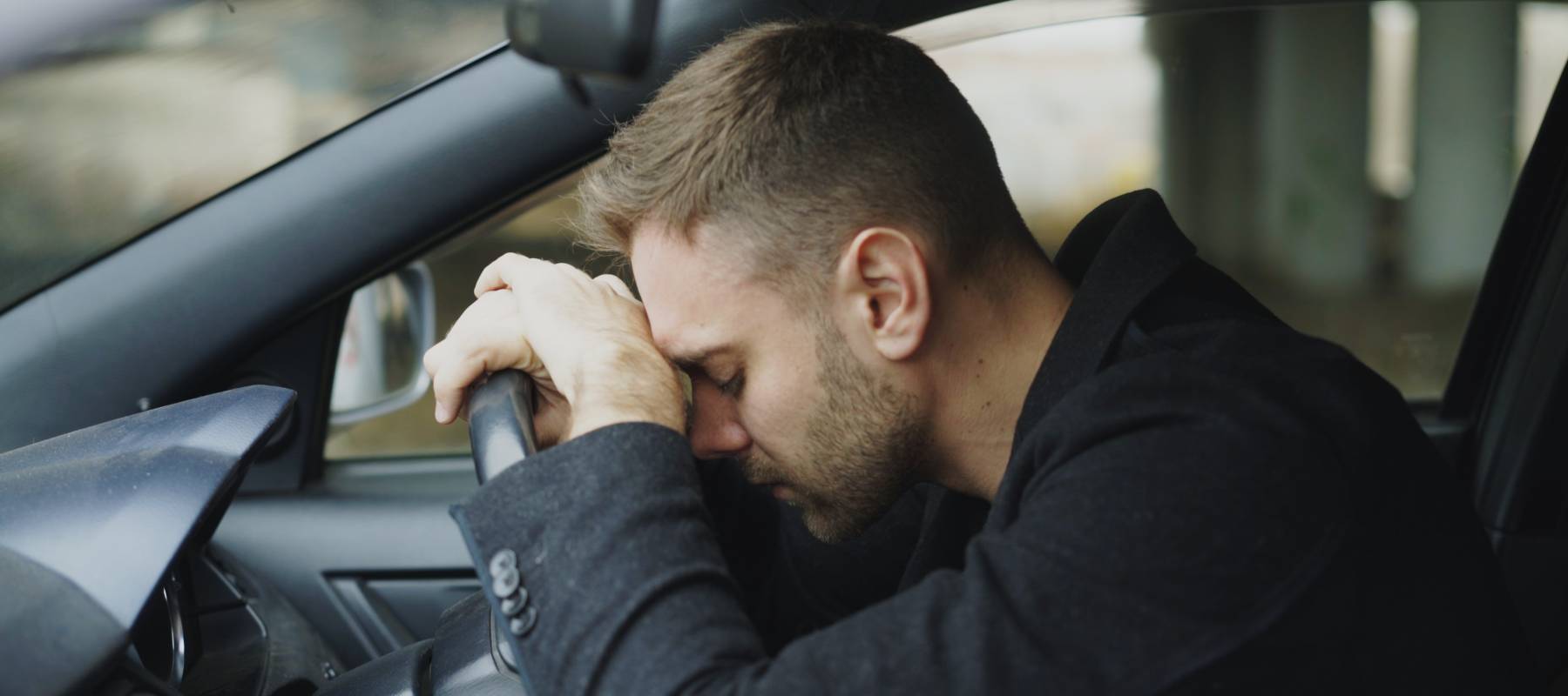 Man behind the wheel