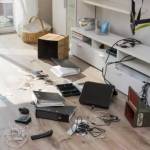 Photo of disheveled property after a home burglary.