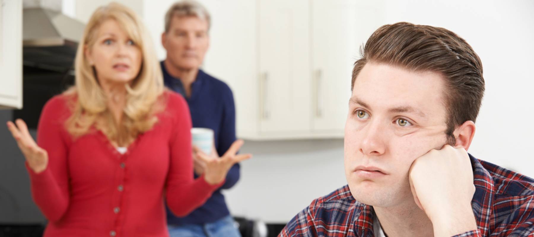 Mature Parents Frustrated With Adult Son Living At Home.