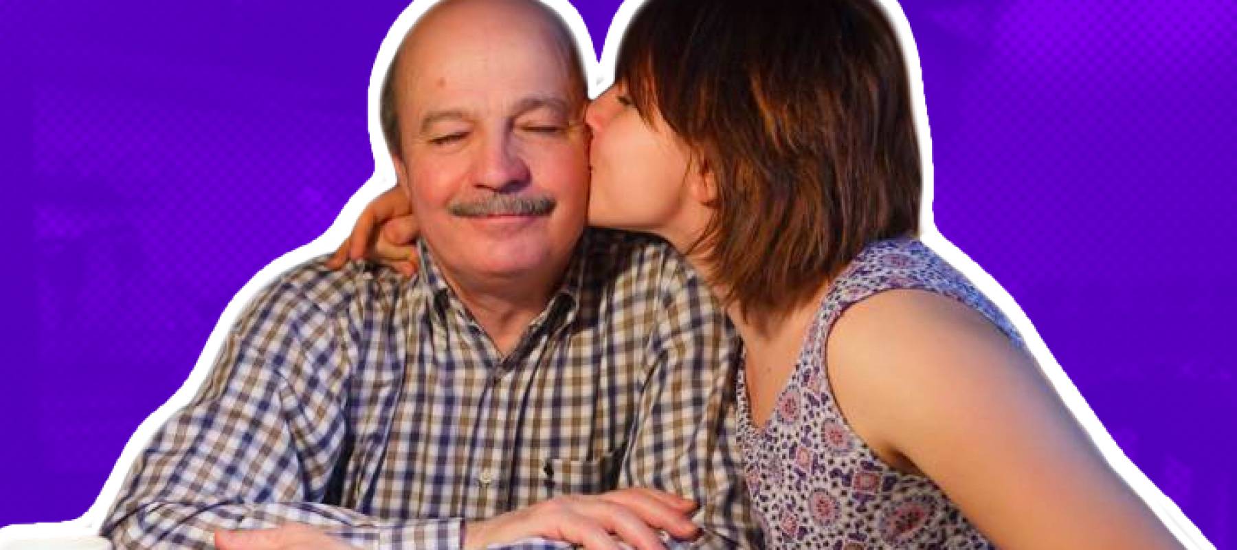 A happy girl kisses her dad on the cheek. Payment of debts or education of their children