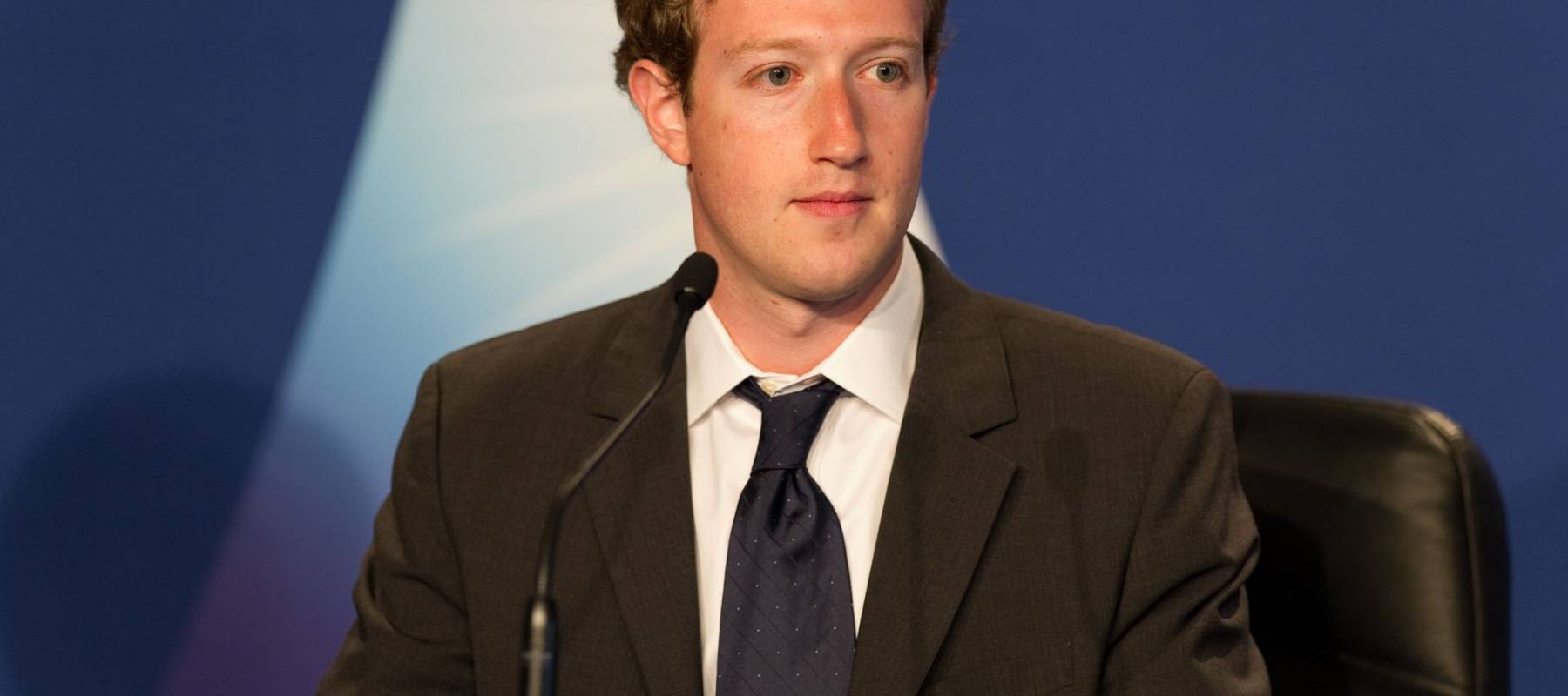 DEAUVILLE, FRANCE - MAY 26, 2011 : Facebook CEO Mark Zuckerberg Press conference at the summit G8/G20 about new technologies  - Deauville, France on May 26 2011