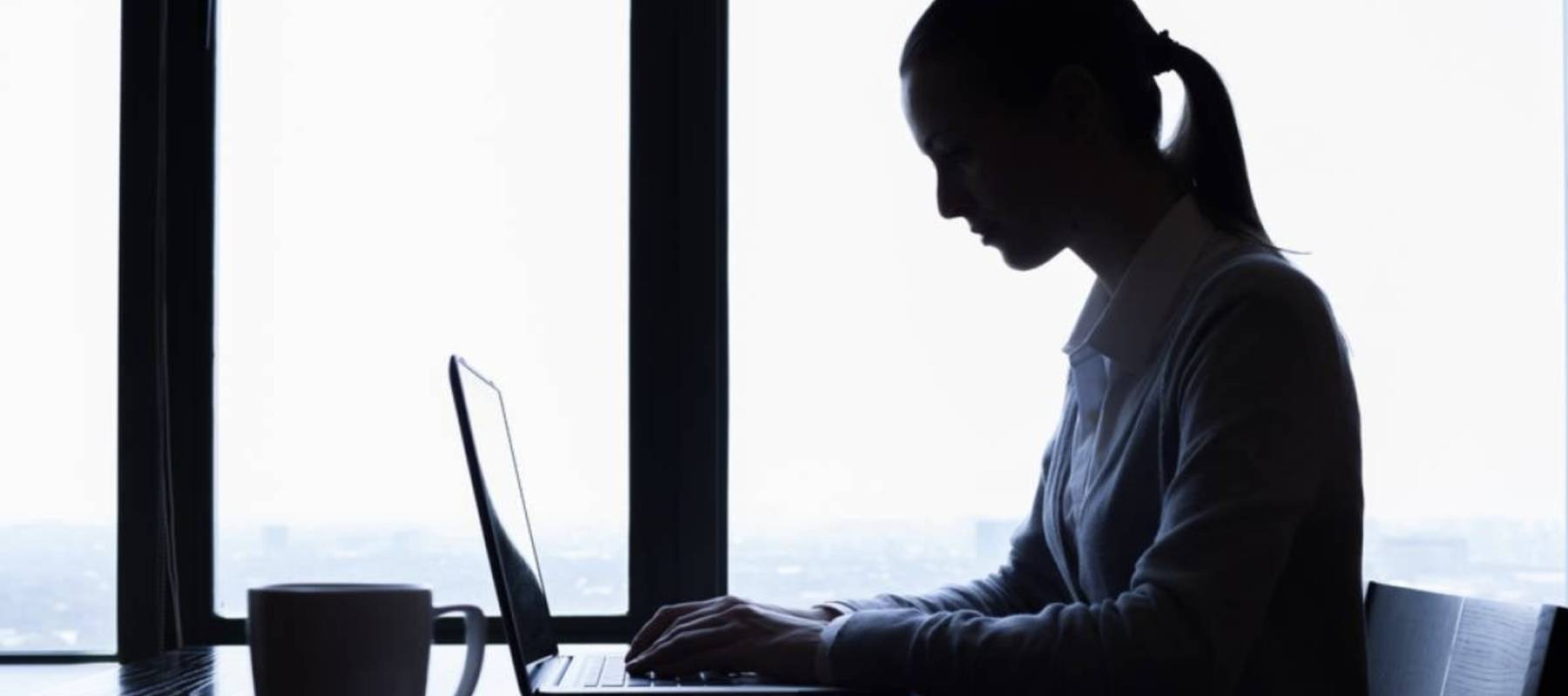 Businesswoman working on computer in the office