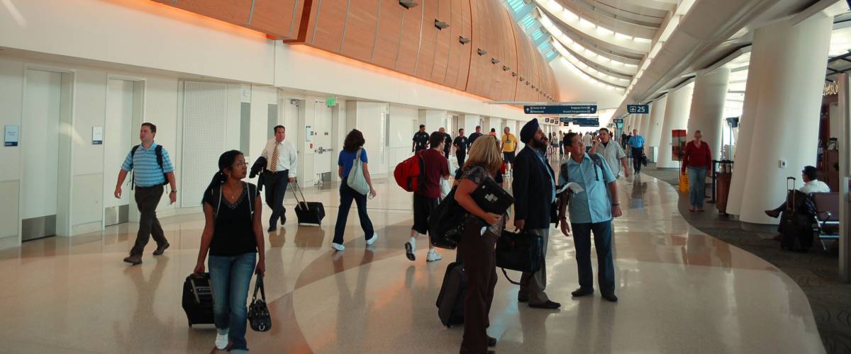 San Jose International Airport is just one miles-long hallway