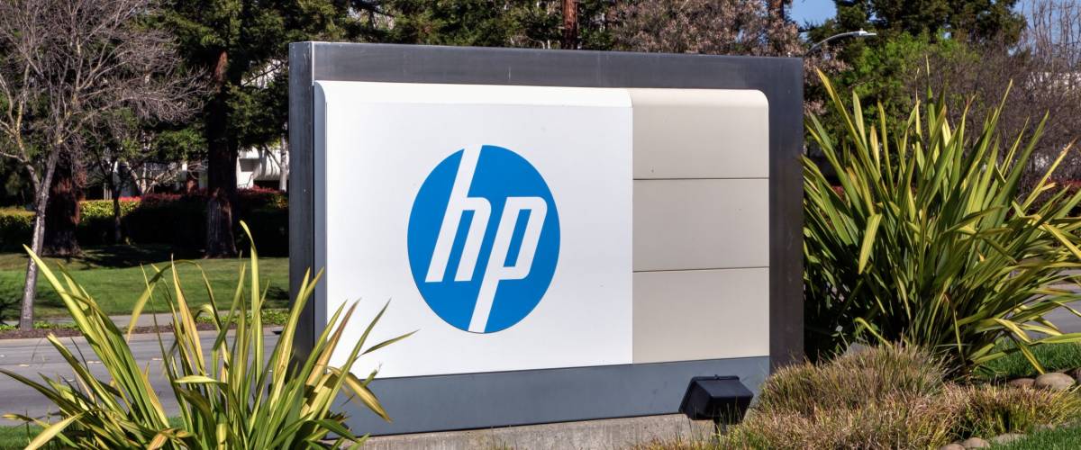 PALO ALTO, CA/USA - MARCH 16, 2014: Hewlett-Packard corporate headquarters in Silicon Valley. HP provides hardware, software and services to consumers, businesses and government.