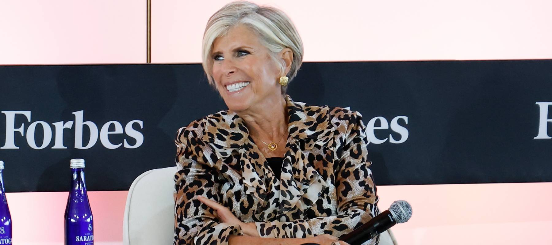 Suze Orman speaks during the Forbes and Mika Brzezinski 50 Over 50 Celebration at The Rainbow Room on October 25, 2024 in New York City