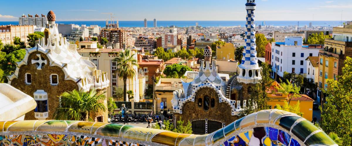 Park Guell in Barcelona, Spain