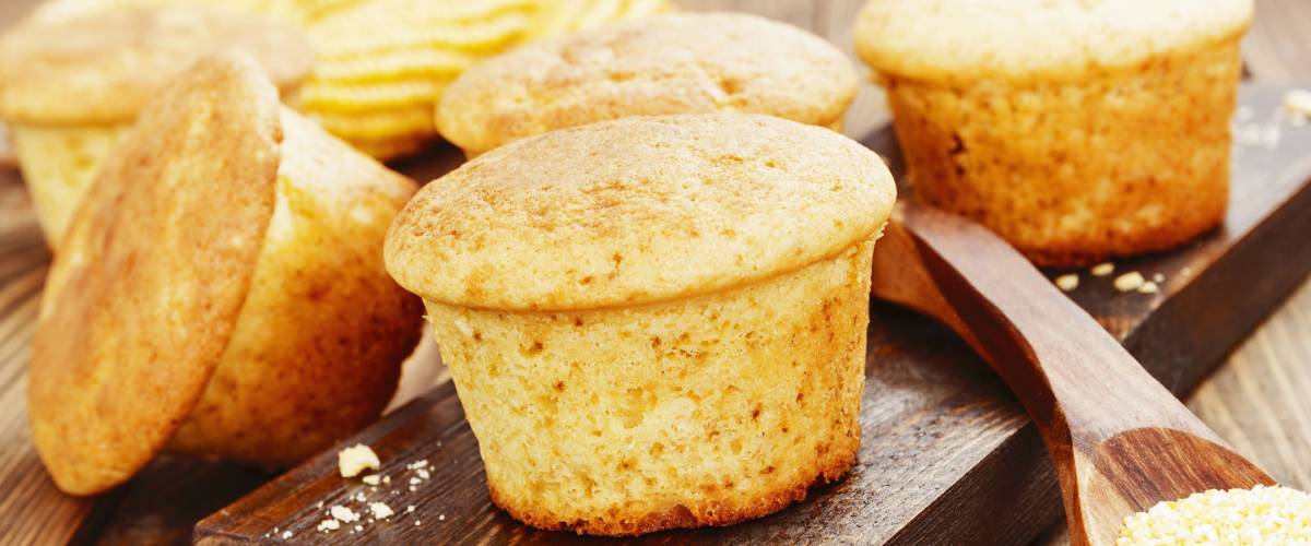 Delicious corn muffins for breakfast.