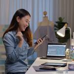 female entrepreneur fund borrower ecstatic face gesture hand yes lending finance or crowdfunding network approve