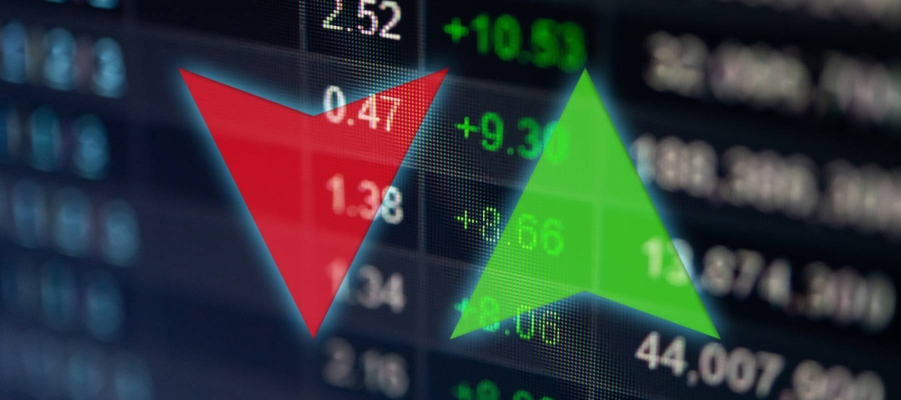 Stock chart going up and down