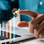 Businessman analyzing company's financial balance sheet