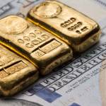 Multiple Gold Bullion on US Dollar Note