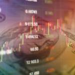 Stock chart overlaid on money