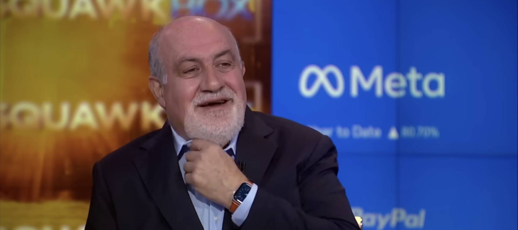 Nassim Nicholas Taleb during an interview on CNBC.