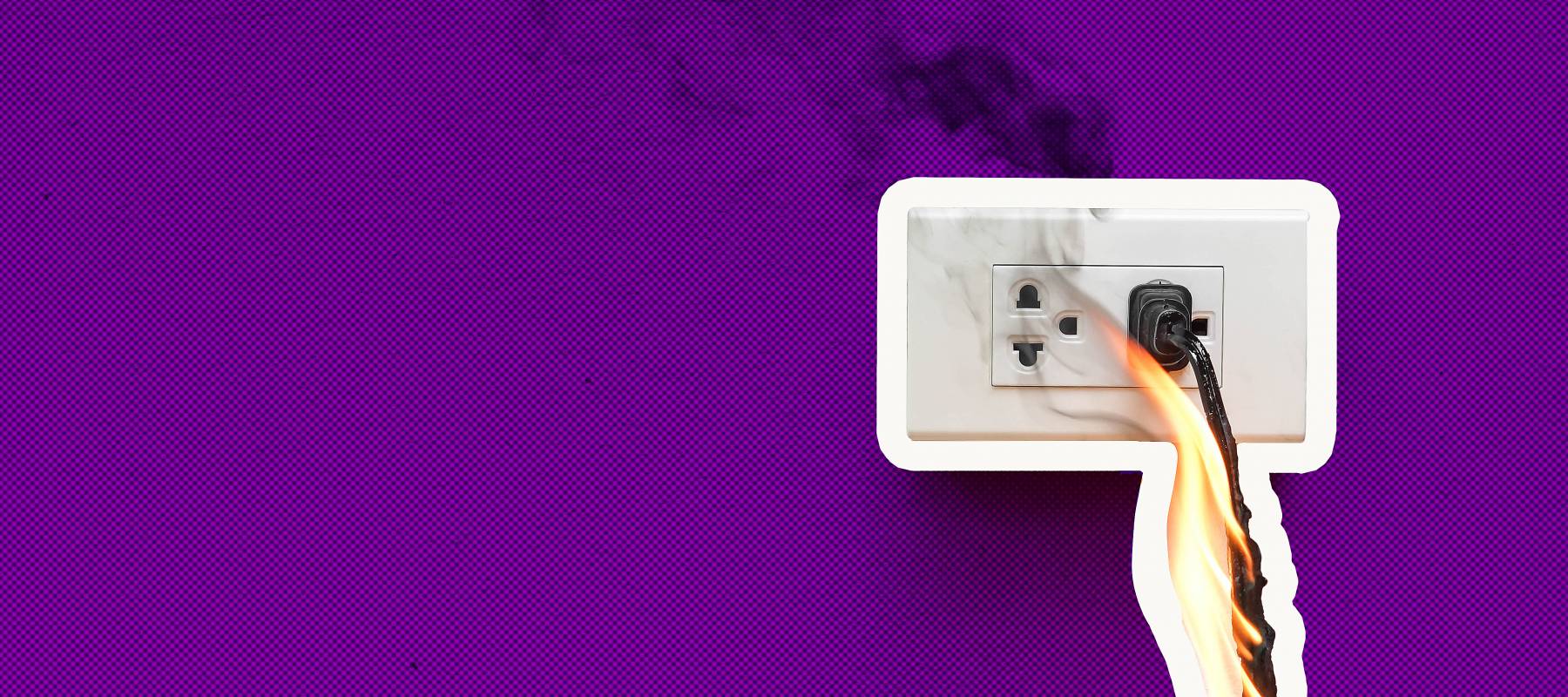 Wall outlet causing an electrical fire