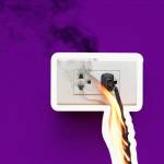Wall outlet causing an electrical fire