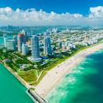 Aerial shot of Miami Beach, South Beach, Florida, USA