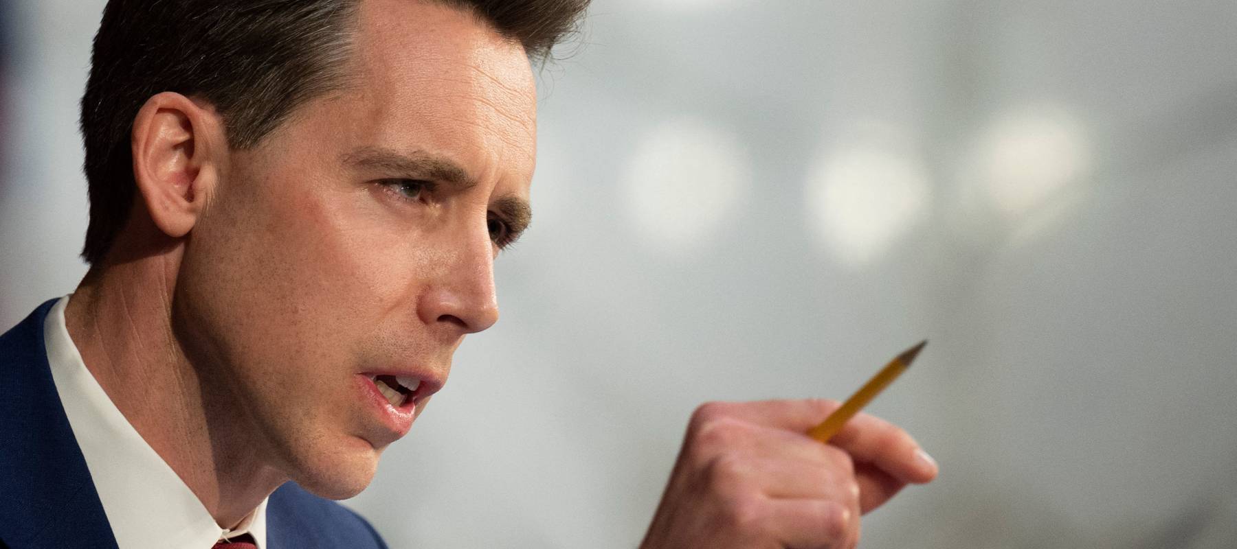 U.S. Senator Josh Hawley speaks in the Hart Senate Office Building on Capitol Hill in Washington, D.C., March 22, 2022.