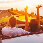 Driving into the sunset.