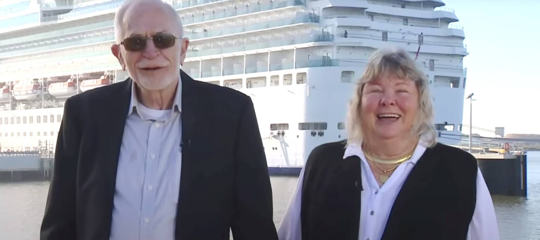 Screen shot of Australian senior couple featured on A Current Affair.