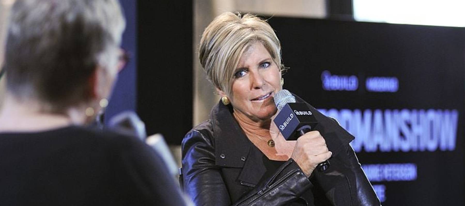 Suze Orman speaks during AOL's BUILD Speaker Series at AOL Studios In New York
