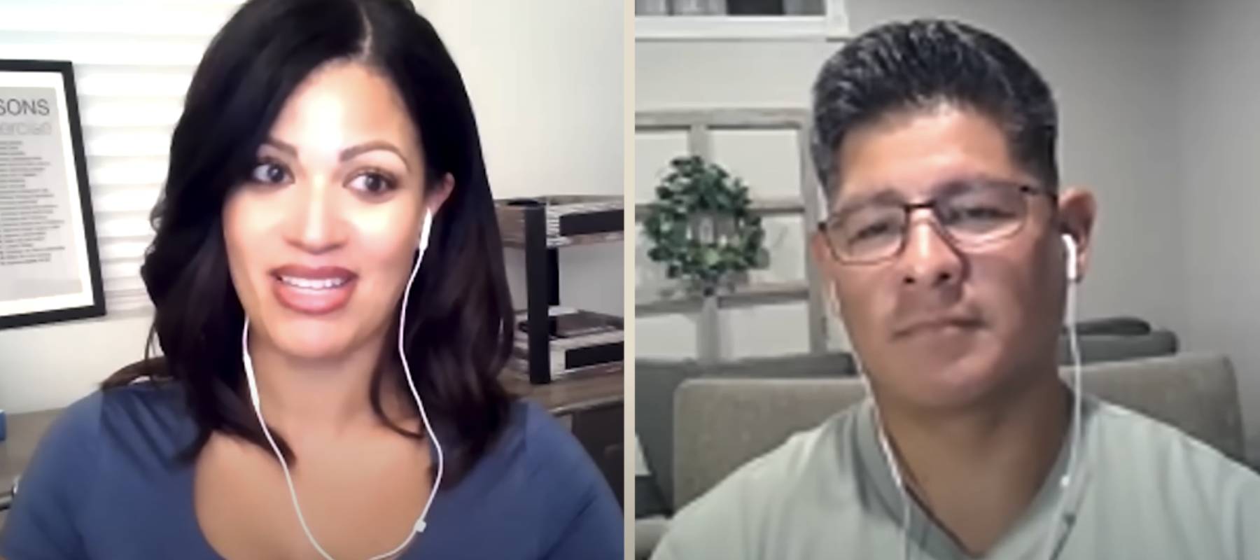 Personal finance expert Ramit Sethi (not shown) speaks with Cassandra and Aldo.