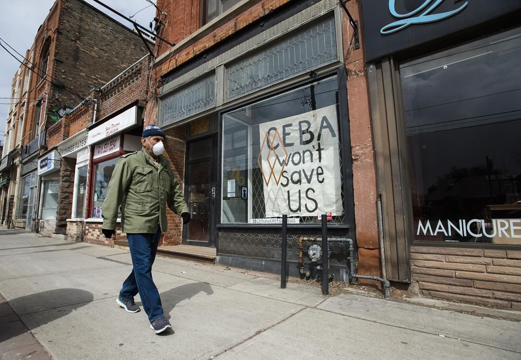 The deadline for Canadian businesses to repay pandemic loans and receive partial forgiveness has arrived, as business groups say it could mean closure for many firms. A closed store front bou