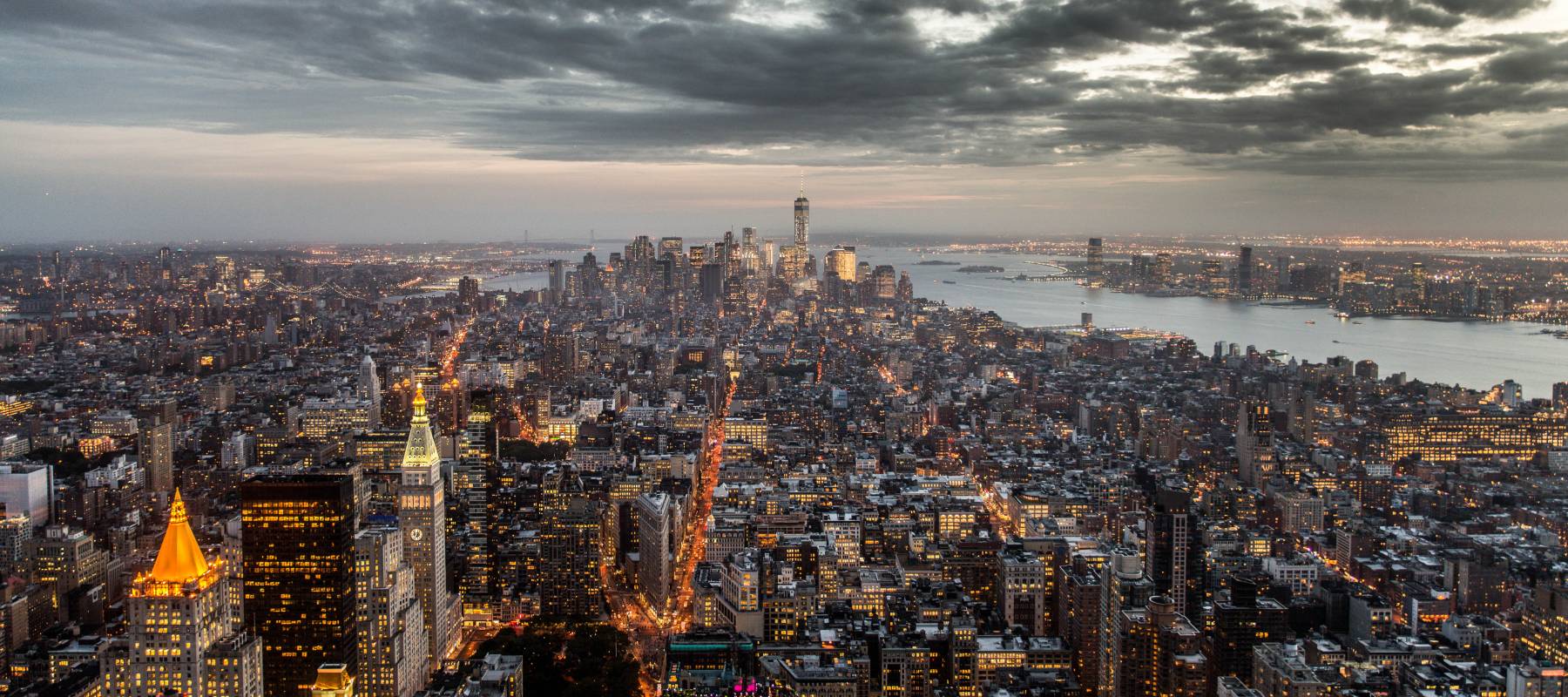 A view of the Manhattan skyline.