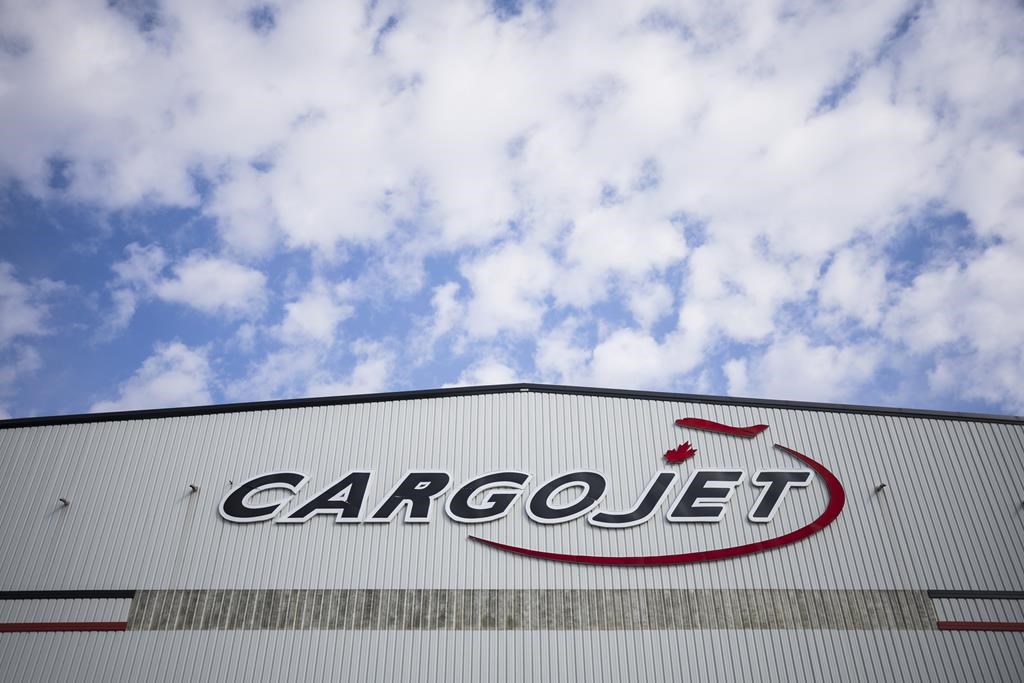 A Cargojet shipping facility is shown at the John C. Munro Hamilton International Airport in Hamilton, Ont., Friday, Feb. 23, 2024. 