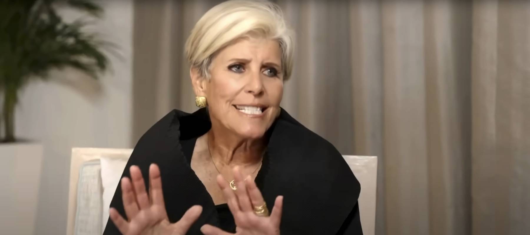 Suze Orman speaks with MSNBC's Mika Brzezinski (not shown) in Abu Dhabi.