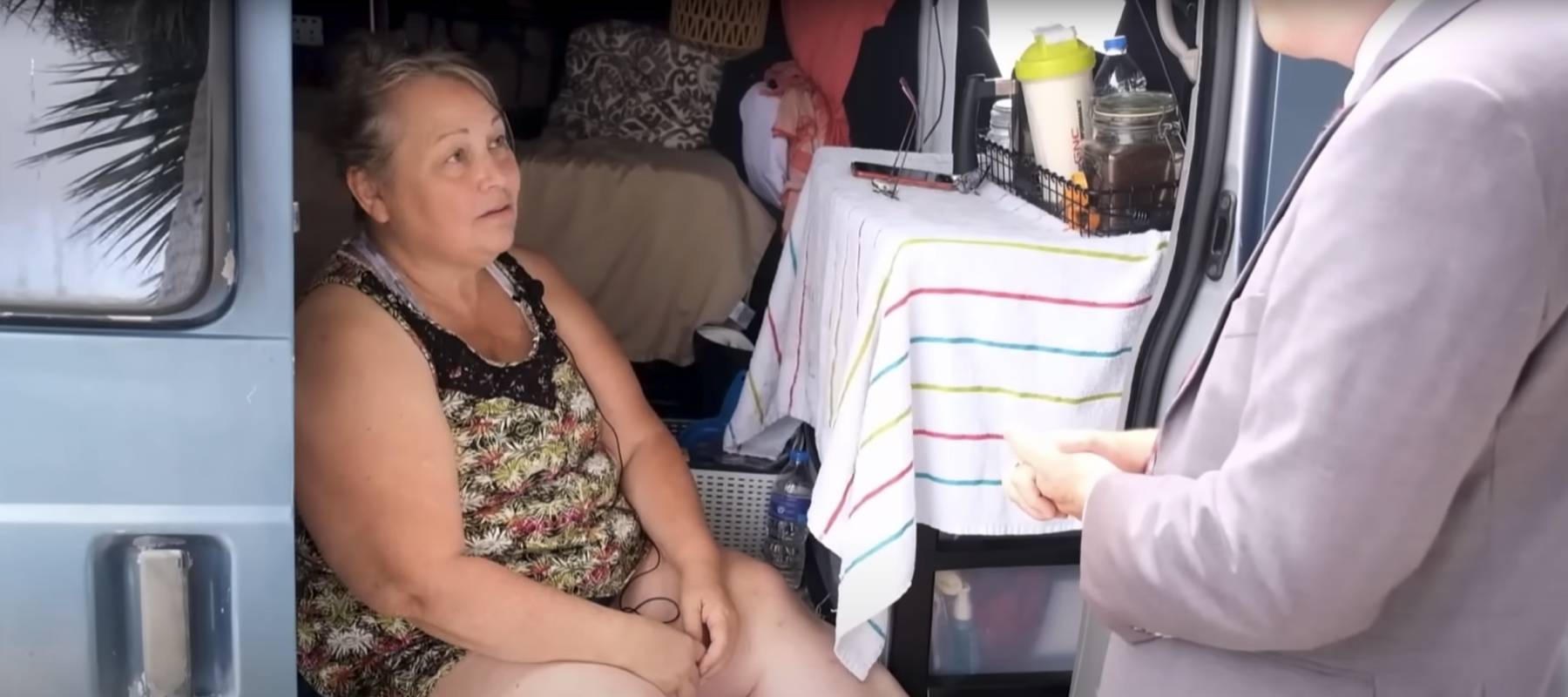 Ann Rose says she lives in a van because she can't afford to live in a home.