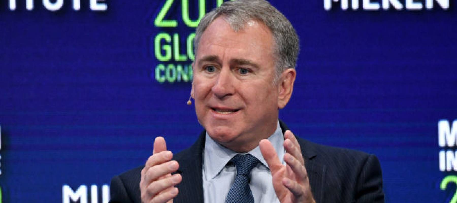 Ken Griffin participates in a panel discussion during the annual Milken Institute Global Conference at The Beverly Hilton Hotel on April 29, 2019.