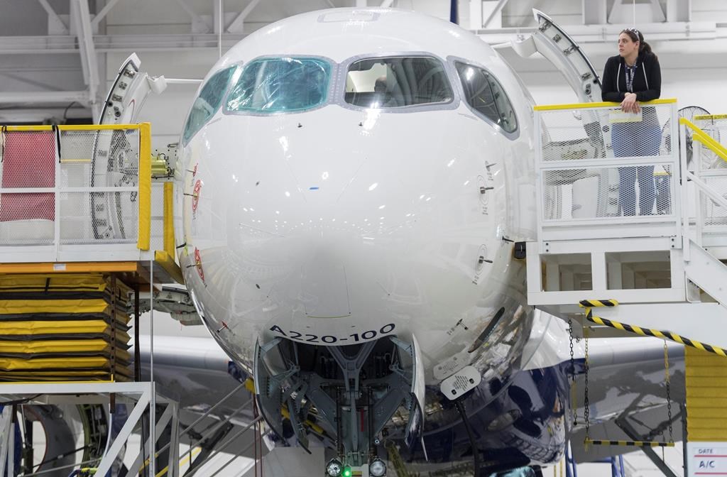 Unionized workers at an Airbus assembly plant north of Montreal have rejected a contract offer for the third time. An Airbus employee works on the assembly line at the company&#039;s plant in Mira