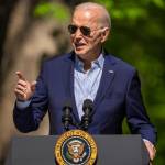 Joe Biden speaks at Prince William Forest Park on April 22, 2024 in Triangle, Virginia.