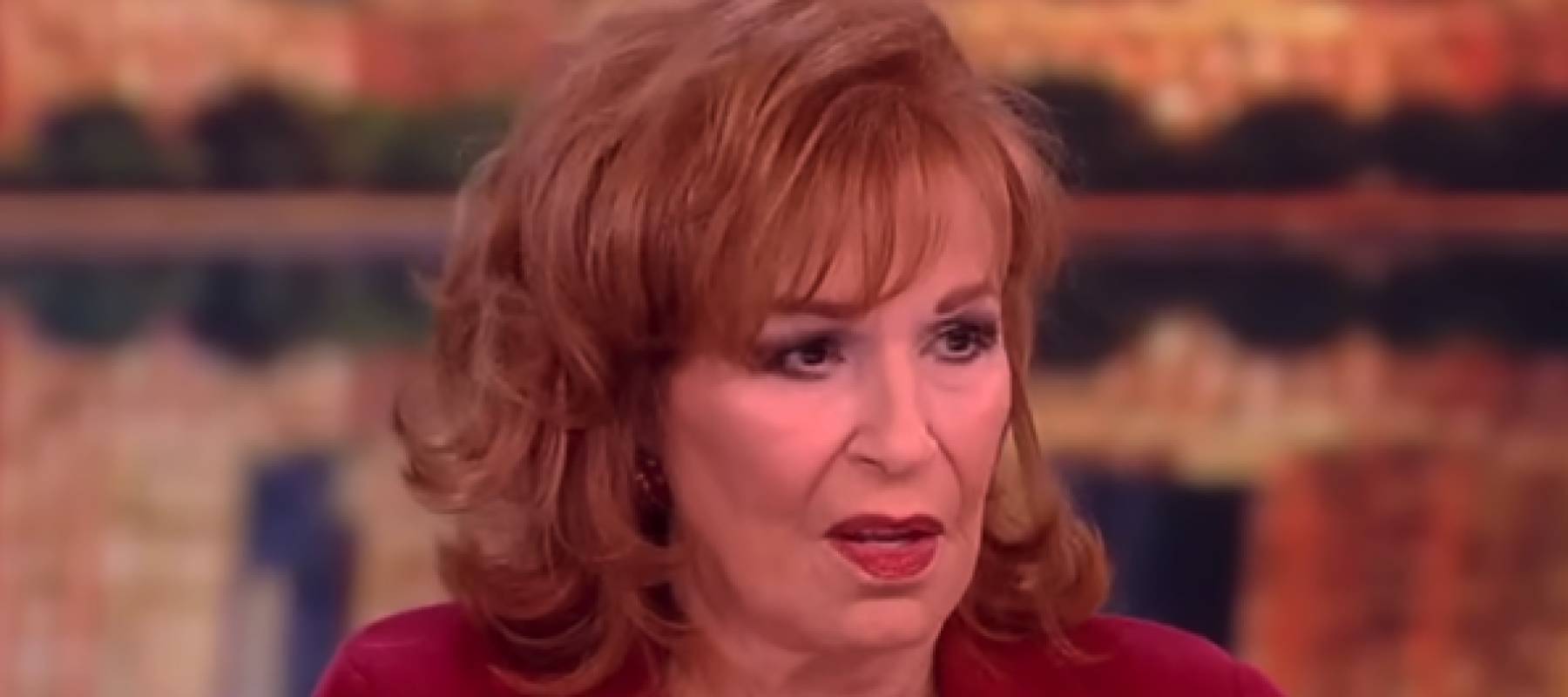 Joy Behar seen looking aghast on the set of the View.