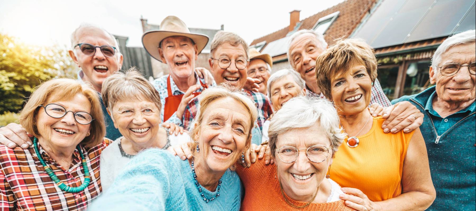 Happy group of seniors.